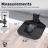VIVO 360 2 inch MOUNT-MS01B Clamp-on Wooden Mouse Pad Holder Platform, Adjustable Under Desk Rotating Tray Rest