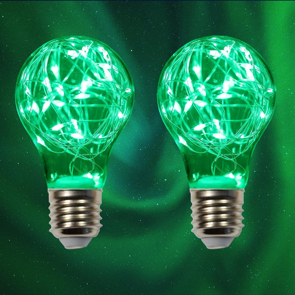 Christmas Decorative Green Light Bulb, 2W LED Fairy Light Bulbs, 15W Equivalent