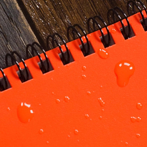 Rite in the Rain Weatherproof Side Spiral Notebook, 4.625" x 7", Orange Cover, Universal Pattern