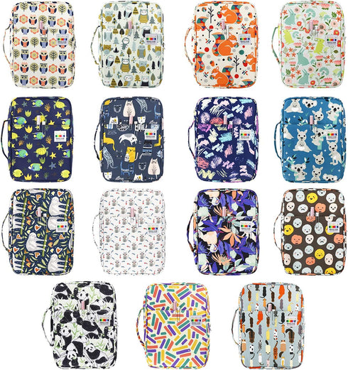 YOUSHARES 220 Slots Colored Pencil Case Organizer with Zipper, Cartoon Owl Design