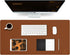 K KNODEL Large Leather Desk Mat, Office Desk Pad, Computer Desk Protector, Desktop Blotter Pad, Brown