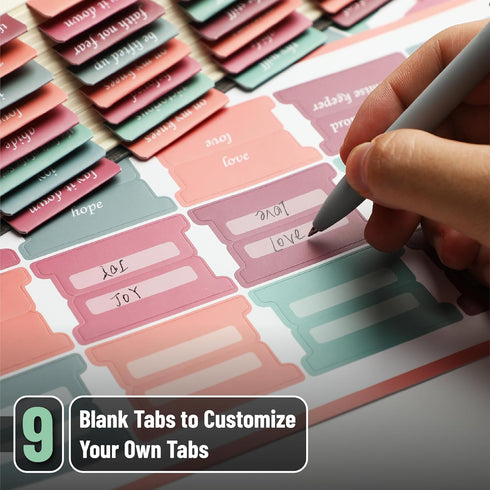 Mr. Pen 75 - Topical Laminated Bible Tabs, pcs, Spring Theme, Easy-to-Read & Apply, Tear Resistant Topic Tabs for Women