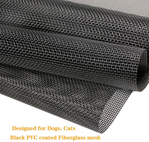TOOLTRIZ 39 inch 100 inch Pet Proof Window Screen Replacement, W x L, Upgraded Thicken Charcoal Mesh for Sliding Pet