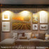 3Pcs Battery Operated Picture Light - Magnetic LED Art Display Light with Remote, Dimmable, Gold