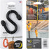 Nite Ize Gear Tie Bendable S-Hook - Utility S-Hook for Hanging, Tough Rubber Shell with Flexible Wire, Black (4 Pack)