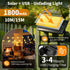 FUANXIEI ST38 50FT 15M Bulbs 3 Dimmable Solar Lights Outdoor Waterproof: Shatterproof Patio Lights - Solar Powered