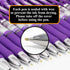 THINK2MASTER Retractable Gel Pens, 24 Pens - Purple Ink, Fine Point (0.5mm) Rollerball Pens with Comfort Grip