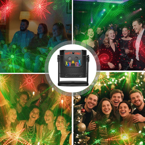bubusan 60 (DF-R10) Sound Activated Party Lights - Patterns Mini DJ Disco Ball Strobe Stage Light, USB Powered RGB LED