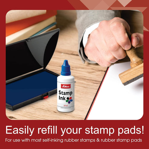 Shiny SHI-40604 Self-Inking Stamp Refill Ink, 2oz, Red Ink
