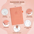 Clever Fox Password Book - Internet Address Organizer Logbook with Alphabetical Tabs - Medium Password Keeper (Peach