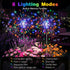 2 Pack 8 120 btfarm Solar Garden Lights Outdoor Modes, LED Firework Lights Solar Powered, Waterproof Twinkle Fairy