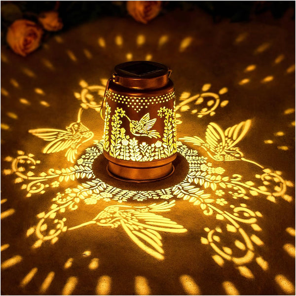 Mothers Day Gifts for Mom Hummingbird Solar Lanterns Outdoor Waterproof Hanging Solar