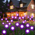 Slyuexu Solar Garden Lights Outdoor Waterproof, 2 Pack 16 LED Swaying Firefly