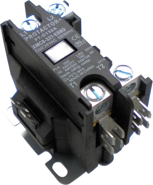 1 Pole 32 AMP Heavy Duty AC Contactor, Replaces Residential 1 Pole Models 30 Amps or Less