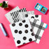 Avery Durable View 3 Ring Binder, 1 Inch Round Rings, Black and White Dots, 1 Fashion Binder (26744)