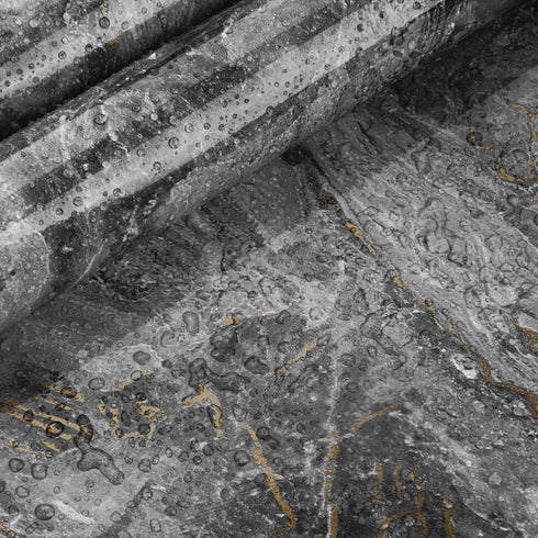 Black/Gold Marble Contact Paper, Peel and Stick Glossy Waterproof Wallpaper for Cabinets, Shelf 15.7"X78.8"