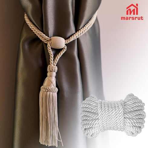 2pcs 32.8 (10m) 0.24 Inch (6mm) Silk Rope, Soft Strong Braided Twisted Japanese Cord Kit, Feet L, Dia, Thread Shiny