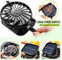 Floraltop 1 Set Solar Fan Sun Shade for Hard Hat Full Brim Neck Sunshade Cover with Cooling Fan High Visibility Mesh