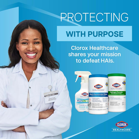 6" 5", 150 Count (Package CLOROX Healthcare VersaSure Cleaner Disinfectant Wipes, x Canister May Vary)