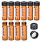 ESHATO 4ML Autosampler Vial, 100 Pack HPLC/GC Amber Vials with Screw Cap, Writing Patch, White PTFE and Silicone Septa