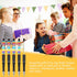 Crtiin 50 Pieces Plastic Beadable Pen Bulk with Black Ink Bead Ballpoint Pen Shaft and 50 Refills for DIY Gift Supplies