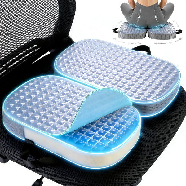 Yalfero Gel Enhanced Travel Airplane Seat Cushion for Long Flights, Waterproof Stadium Portable