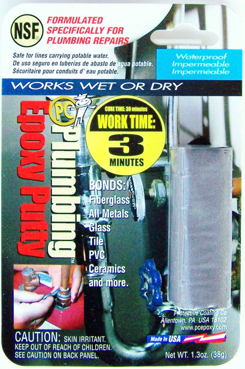 PC Products PC-Plumbing Epoxy Putty, 1oz Stick, Gray