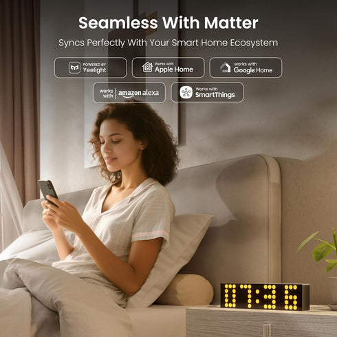 16M 2.4GHz YEELIGHT LED Smart Lamp, Colors Option Pixel Cube Smart Table Lamp, Music Sync RGB+IC Display