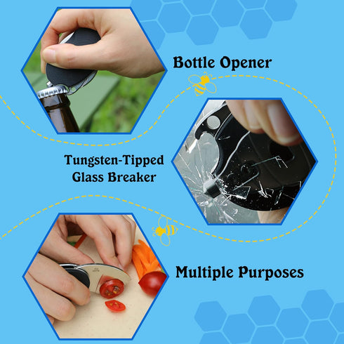 D2 JIN Chubbee Small Pocket Knife, Razor Sharp Blade, DIY Knife Kit, Fidget Toy Knives, Folding EDC, Blue Acrylic