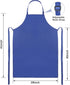 Gotega Heavy Duty Waterproof Rubber Vinyl Apron - Adjustable for Men and Women