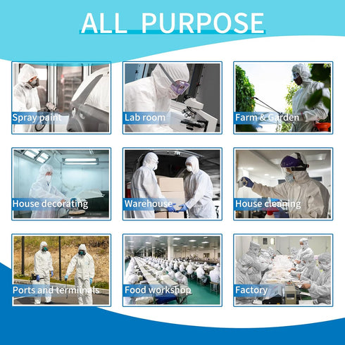 yeecyclean 1-5PCS L-XXXL|Hazmat Suits Disposable|Protective Suits|Disposable Protective Coverall|Work clothing for Keep