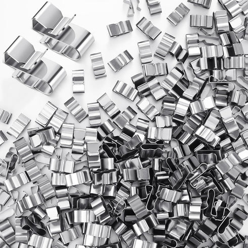 Zhengmy 300 Pcs Trailer Frame Wire Clips Stainless Steel Metal Cable Clips 22.5