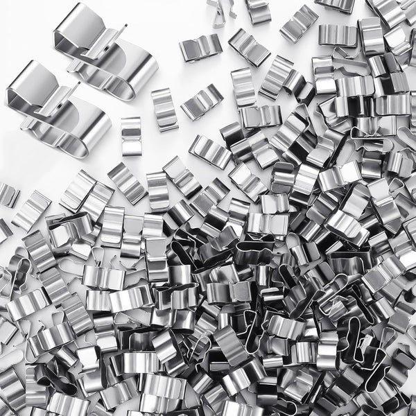 Zhengmy 300 Pcs Trailer Frame Wire Clips Stainless Steel Metal Cable Clips 22.5