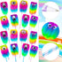 Yexiya 28 Pieces Rainbow Pens Fun Pens for Kids Fluffy Pen Novelty Pens Girls Boys for Party Favors School Office Birthday Carnival Party Favor Supply by Yexiya