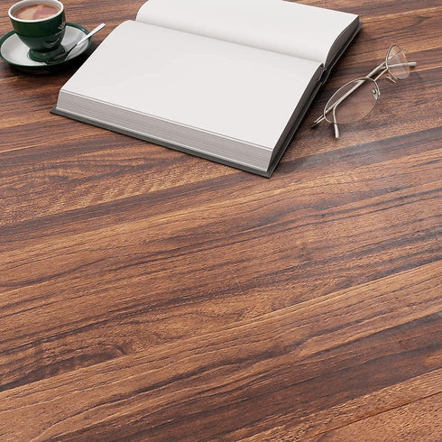 Decotalk Wood Grain Contact Paper, Walnut Wood Peel and Stick Wallpaper, Dark Brown Vinyl for Cabinets
