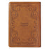 Classic Faux Leather Journal For I Know The Plans Jeremiah 29:11 Bible Verse Bible Verse Brown Inspirational Notebook, Lined Pages w/Scripture, Ribbon Marker, Zipper Closure
