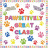 Paw Prints Bulletin Board Set - Dog Paw Print Classroom Decorations, Mini Cutouts for School Party Decor