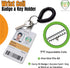 Specialist ID 5 Pack - Ultimate Wrist Coil Badge Holder with Card Strap, Premium Elastic Bungee Keychains