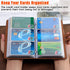 RFID Black Credit Card Holder, Leather Business Card Organizer with 96 Slots, Protector for Important Documents