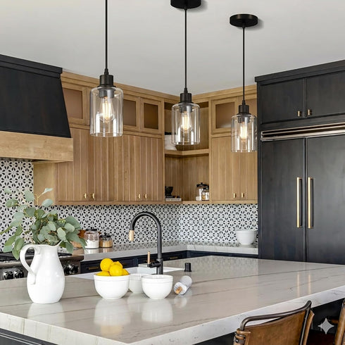 EANLOLY E26 Lighting,1Pack Pendant Lights Kitchen Island, Socket Adjustable Cord for Dining Room,Bedroom,Living