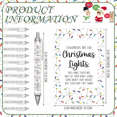 Sayglossy 150 Pcs Snowflake Pens for Coworkers Bulk Winter Ballpoint Pens with Thank You Cards Teacher Appreciation