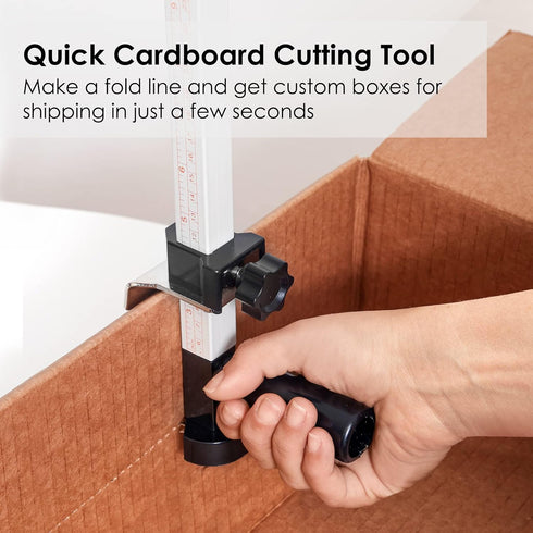 Box Resizer Tool with Scoring Wheel for Customizing Shipping Boxes - Cardboard Box Scorer Tool