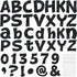 Colarr 216 Pcs Glitter Bulletin Board Letters, Black 4 Inch Alphabet, Numbers, Punctuation Cutouts with Adhesive Dots