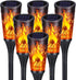 Toodour Solar Lights Outdoor, 6 Pack Solar Torch Lights with Flickering Flame,