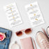 Hyaluron Pen Filler Aftercare Instruction Card, 50 Pack, Physical Printed Business Card Size, Marble Look Design