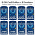 Pack, Set 8 Big Dot of Happiness Hanukkah Menorah Gift Card Holders with Envelopes, Chanukah Holiday Party Cash Money