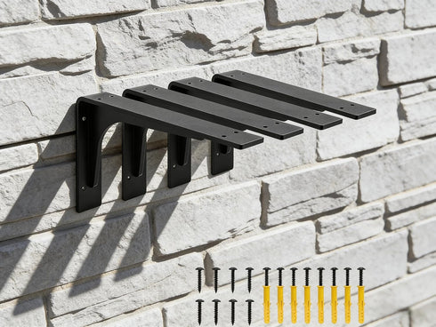 QDMXJF 8 inch x 4.7 inch Shelf Support Bracket Heavy Duty, L Shelf