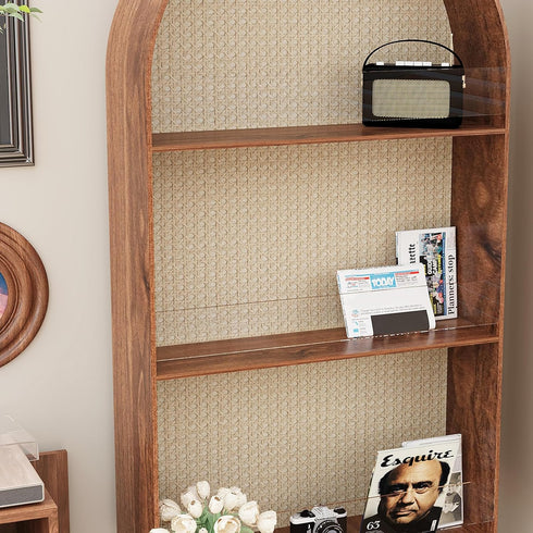 15.7''x118'' VEELIKE Non-Textured Taupe Brown Rattan Wallpaper Peel and Stick Rattan Look Contact Paper for Cabinets