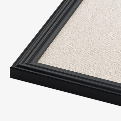 Navaris Framed Linen Bulletin Board - 17 x 23 inches Fabric Jewelry Organizer Pinboard for Wall Memory Memo