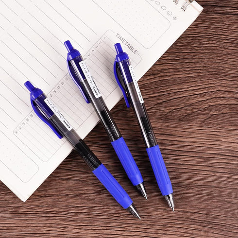 G-103 50 Pack Retractable Gel Pens - 0.5mm Fine Point Blue Ink for Smooth Writing in School and Office